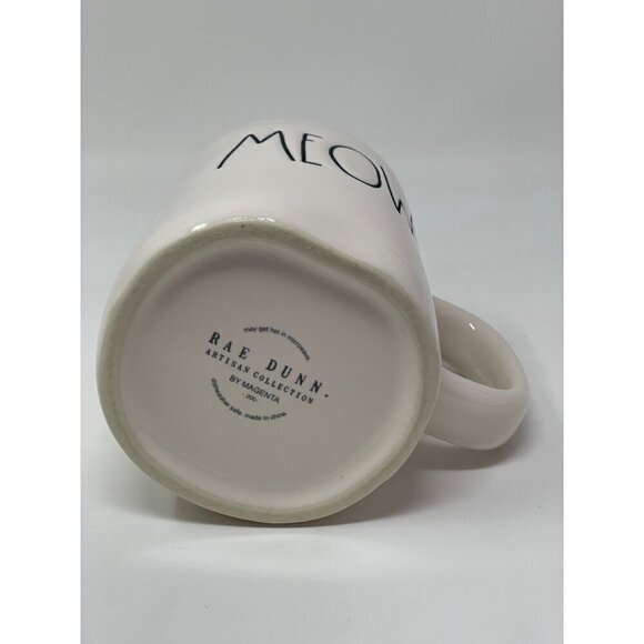 Rae Dunn Meow Mug Ceramic 16oz Coffee Cup NEW Home Kitchen Decor  Meow Magenta - Picture 3 of 8